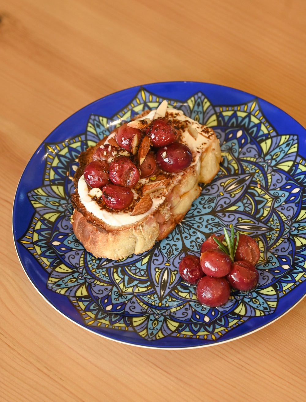 Labneh Roasted Grapes Toast